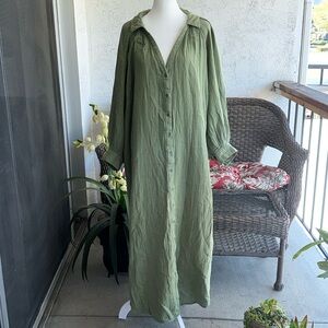 Old Navy Green Collard Dress Size 3X